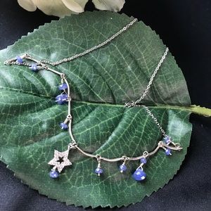 Sapphire with star pendant necklace